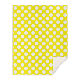 White Polka Dots with Yellow Background