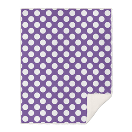 White Polka Dots with Purple Background