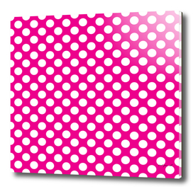 White Polka Dots with Pink Background