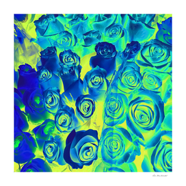 bouquet of blue and green rose pattern texture abstract