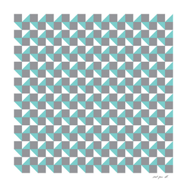 Grey Aqua and White Geometric Pattern