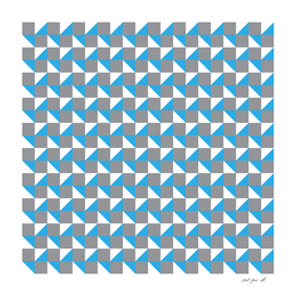 Grey Blue and White Geometric Pattern