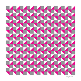 Grey Pink and White Geometric Pattern