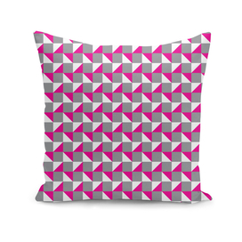 Grey Pink and White Geometric Pattern