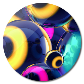 Abstract glossy balls