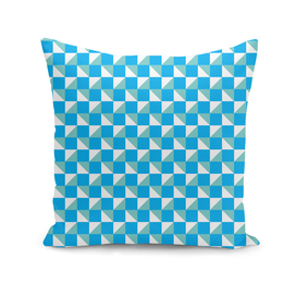 Blue Aqua and White Geometric Pattern