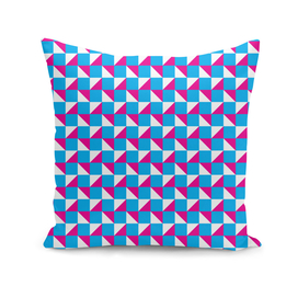 Blue Pink and White Geometric Pattern
