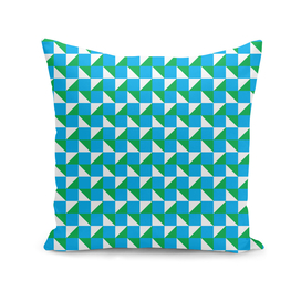 Blue Green and White Geometric Pattern