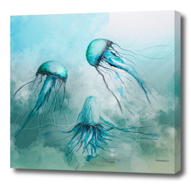 child jellyfish watercolor