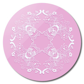 Baroque style pink lace pattern