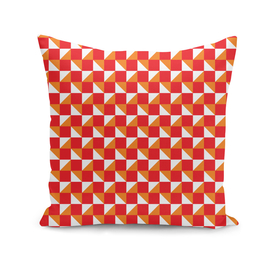 Red Orange and White Geometric Pattern