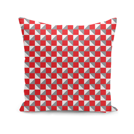 Red Grey and White Geometric Pattern