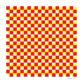 Red Yellow and White Geometric Pattern