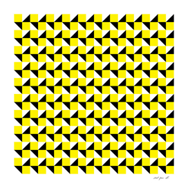 Yellow Black and White Geometric Pattern