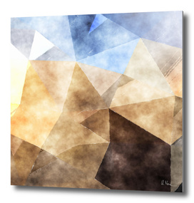 On the fields - abstract triangle pattern