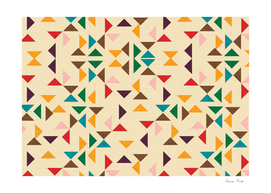 Kilim triangle pattern beige