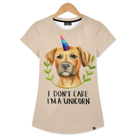 "I'M A UNICORN" Pit Bull Dog Illustration