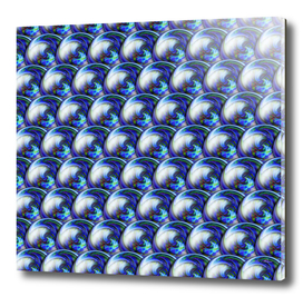 Abstract 3d seamless pattern with bubbles