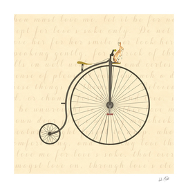 Vintage Penny Farthing Bunny