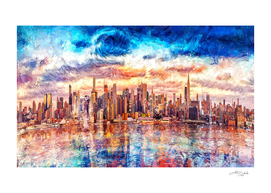 Artistic - Cityscape Art Starry Style