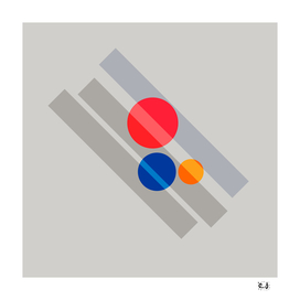 Suprematism Abstract Red Blue Yellow