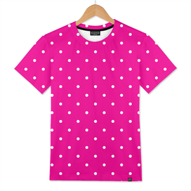 Small White Polka Dots with Pink Background