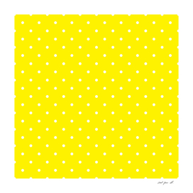 Small White Polka Dots with Yellow Background