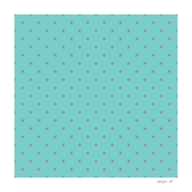 Small Grey Polka Dots with Aqua Background