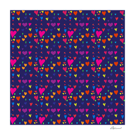 Imperfect Hearts Pattern - Original/Navy Curioos Edition