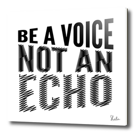 Be a Voice Not an Echo