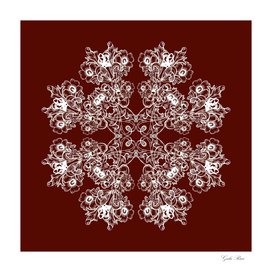 Baroque style floral Maroon pattern