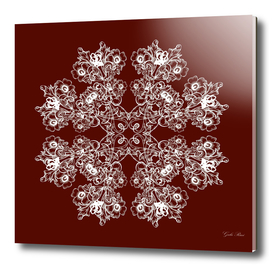 Baroque style floral Maroon pattern