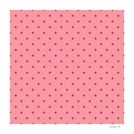 Pink Dots with Coral Pink Background
