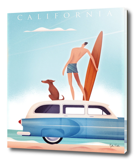 California Vintage Travel Surfing