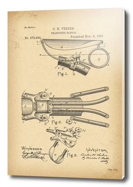 1887 Patent Velocipede saddle