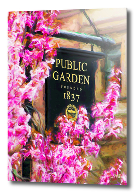 Public Gardens Sign Springtime
