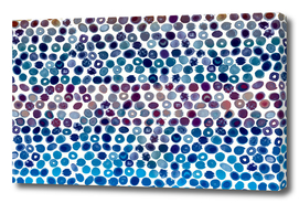 Watercolor Splashes Pattern in Cobalt, Violet and Ocher