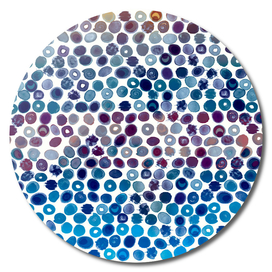 Watercolor Splashes Pattern in Cobalt, Violet and Ocher