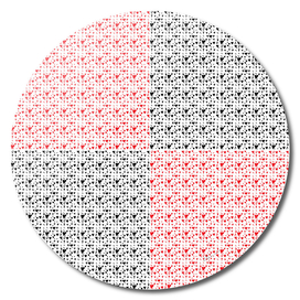 Imperfect Hearts Checkerboard Pattern - Red/Black/WHITE