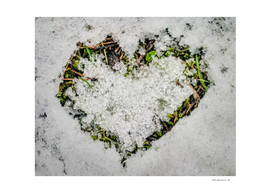 Snow shaped heart