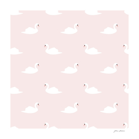 Swan pattern on pink 033