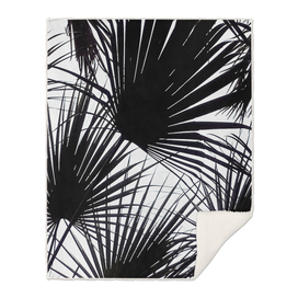 Black and White Tropical Leaves