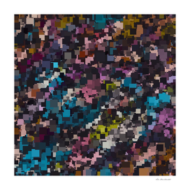 geometric square pixel pattern abstract in pink blue brown