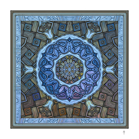 Mystic Sufi Mandala - The Blue Desert Rose
