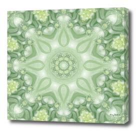 Spring Mandala 02 in Green, Yellow and White