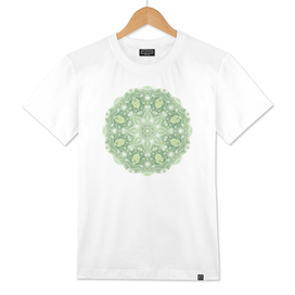 Spring Mandala 02 in Green, Yellow and White