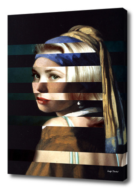 SHE FAVORS PEARLS - Pop Retro Collage, Mashup, Pop Art