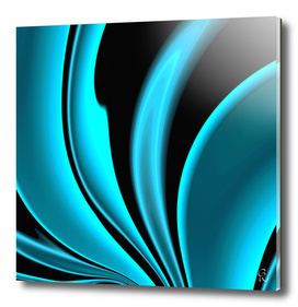 Abstract Fractal Colorways 02 Pacific Blue