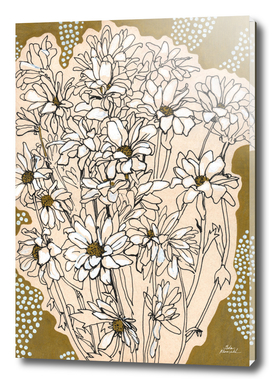 Chrysanthemum, ink sketch