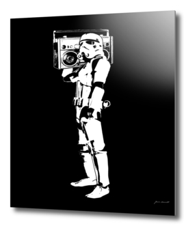Stormtrooper with boombox - retro, vintage, gift idea,